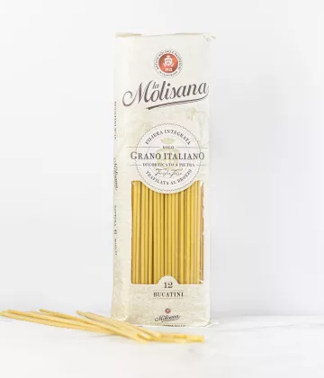 500g Packung Bucatini N°12 von La Molisana, die getrocknete Pasta erhältlich auf My Little Italy.