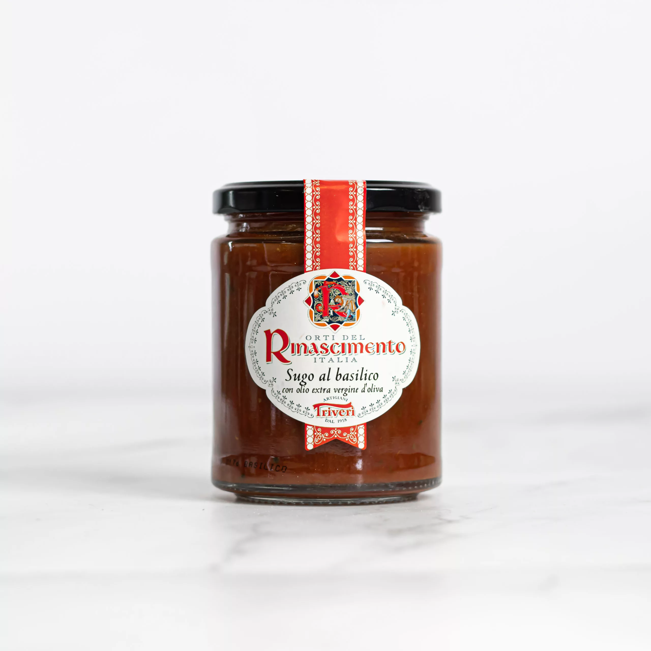 Pot de Sauce tomate au basilic de 280g, une fusion de douceur et de fraîcheur, par My Little Italy.