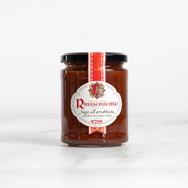 Glas Tomatensauce All'arabiata 280g, reich an würzigen Aromen, von My Little Italy.