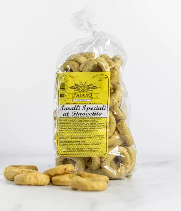 Taralli mit Fenchel - 400g, das traditionelle italienische Gebäck für Ihre Aperitifmomente, mit My Little Italy.