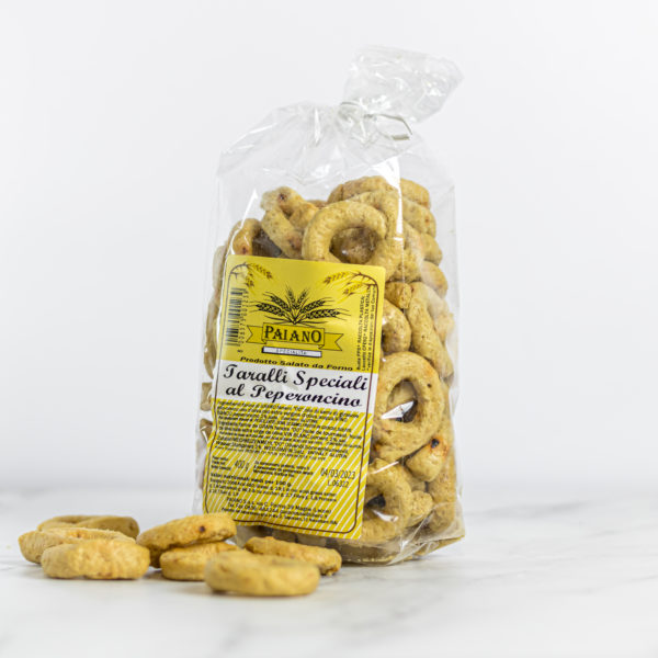 Taralli au piment - 400g, la saveur piquante pour épicier vos apéritifs avec My Little Italy.