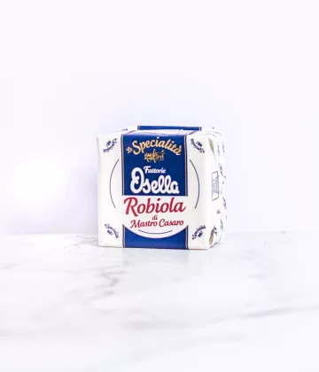 Fromage Robiola Osella - 200g sur une planche en bois, My Little Italy