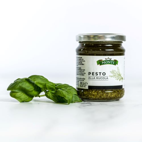 Vasetto da 180 g di pesto di rucola - Gusto fresco e autentico di My Little Italy.