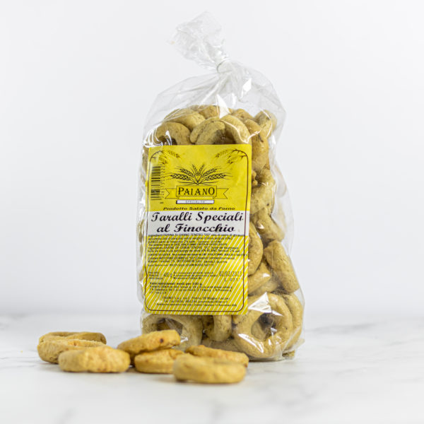 Taralli au fenouil - 400g, le biscuit italien traditionnel pour vos moments apéritifs, avec My Little Italy.