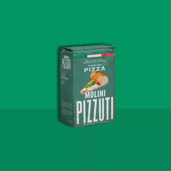 Sacco di farina per pizza 100% italiana tipo &quot;0&quot;, 1 kg, Molini Pizzuti, ideale per pizze fatte in casa