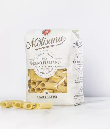 My Little ItalyConfezione da 500 g di Mezzi Rigatoni N°32 de La Molisana, ottima pasta italiana disponibile su .