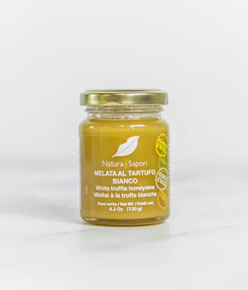 Miellat aromatisé à la truffe blanche de Molise dans son pot de 80g