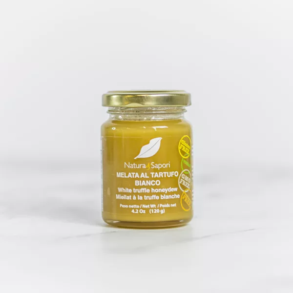 Miellat aromatisé à la truffe blanche de Molise dans son pot de 80g