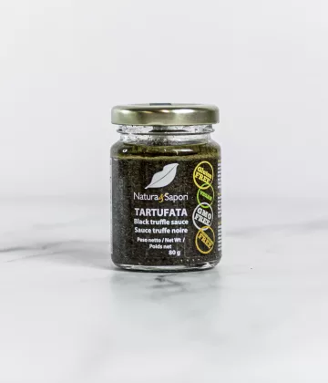 vasetto da 80 g di salsa al tartufo disponibile presso My Little Italy