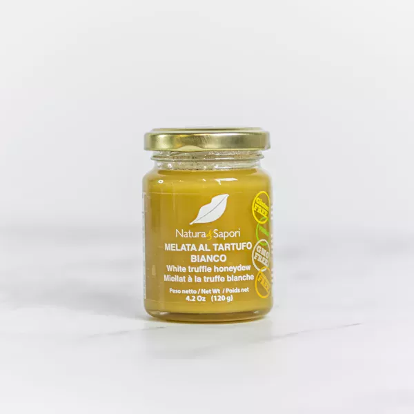 Miellat aromatisé à la truffe blanche de Molise dans son pot de 80g