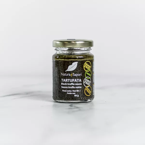vasetto da 80 g di salsa al tartufo disponibile presso My Little Italy