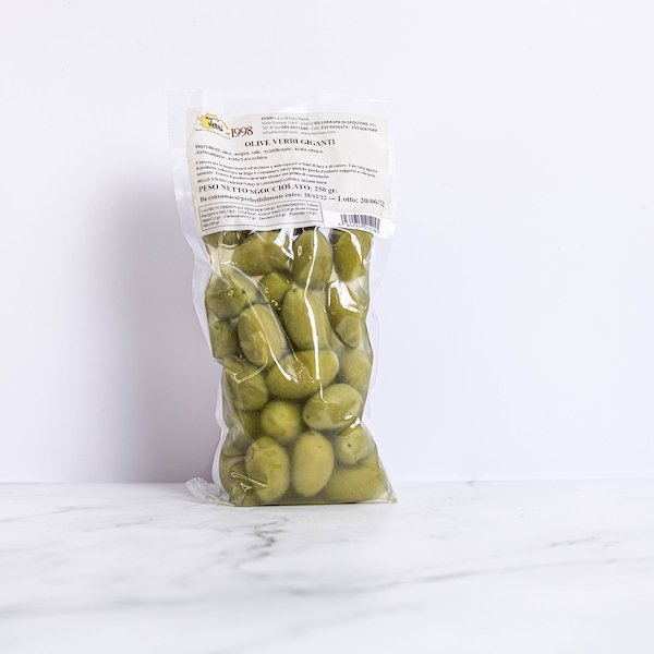 Olive verdi in confezione da 250 g