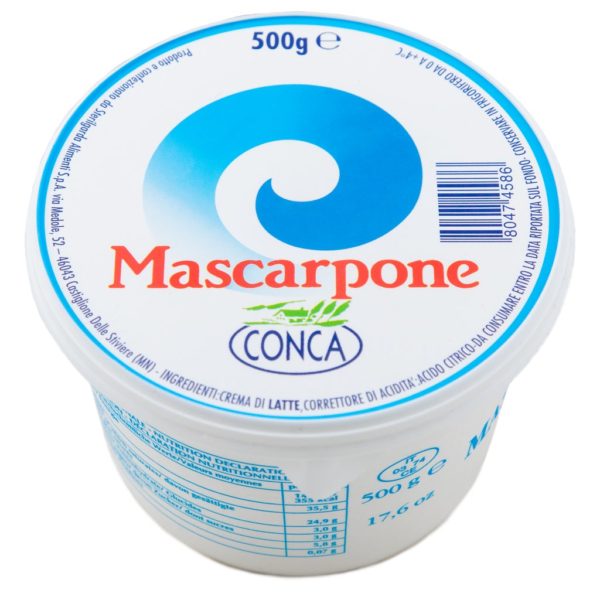Pot de Mascarpone de 500g, fromage crémeux italien idéal pour le Tiramisù. My Little Italy.