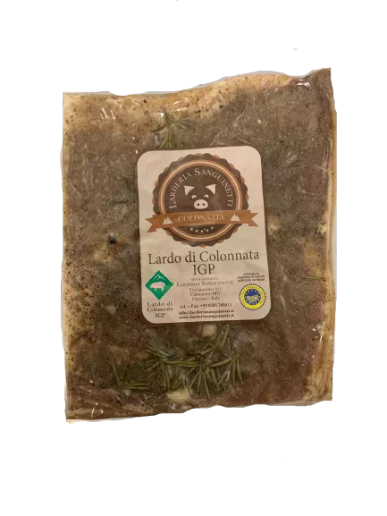 Lardo di Colonnata IGP, in blocco.