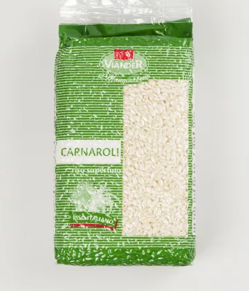 Paquet de Riz Carnaroli 1kg, le roi du risotto italien, disponible sur My Little Italy.