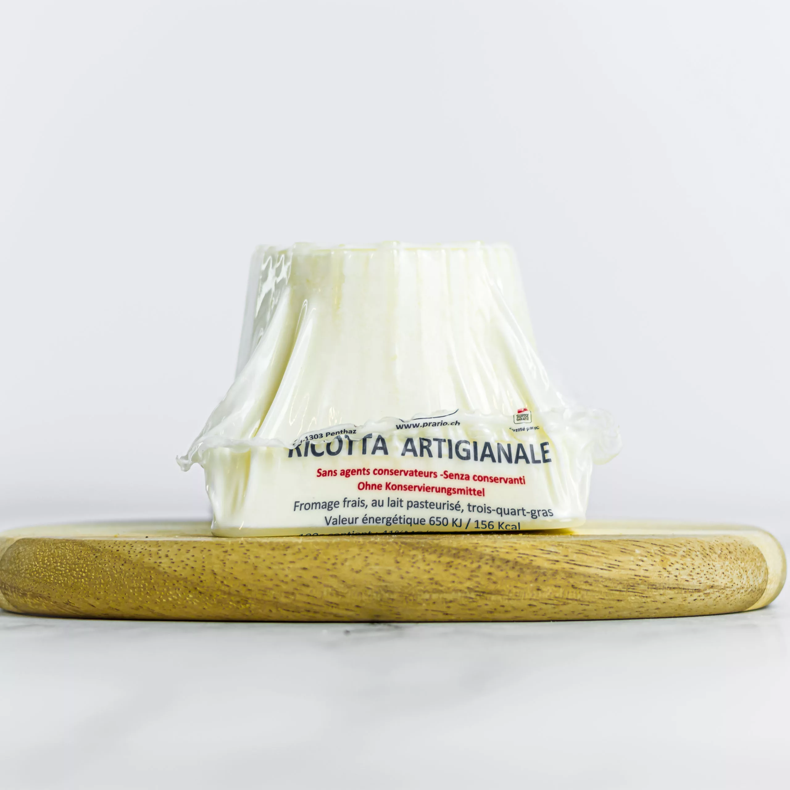 Ricotta fraîche artisanale à base de lait suisse de vache - My Little Italy