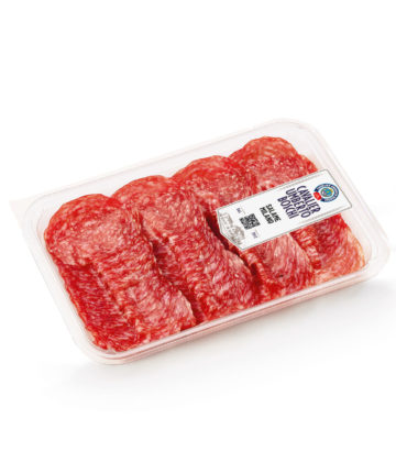 Barquette de Salami Milano de 90g coupée en tranches