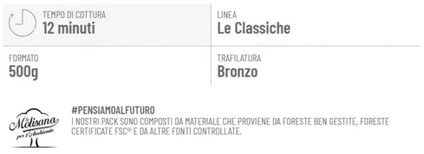 Les détails des Linguine N°6 La Molisana comme le temps de cuisson, le format, la gamme.