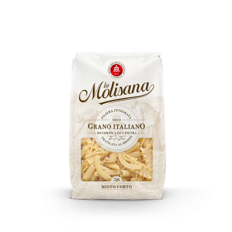 Paquet de 500g de Misto Corto N°58 de La Molisana, pâtes italiennes multi-formats disponibles sur My Little Italy.