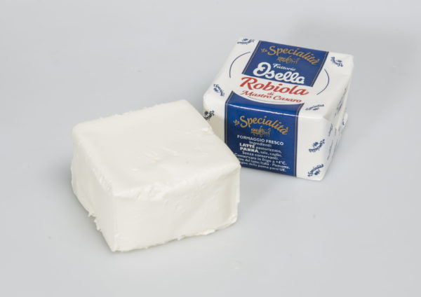 Fromage Robiola Osella - 200g sur une planche en bois, My Little Italy