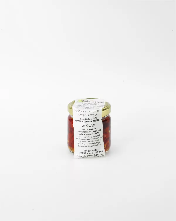 Piments sous-huile - 80g, disponible sur My Little Italy.