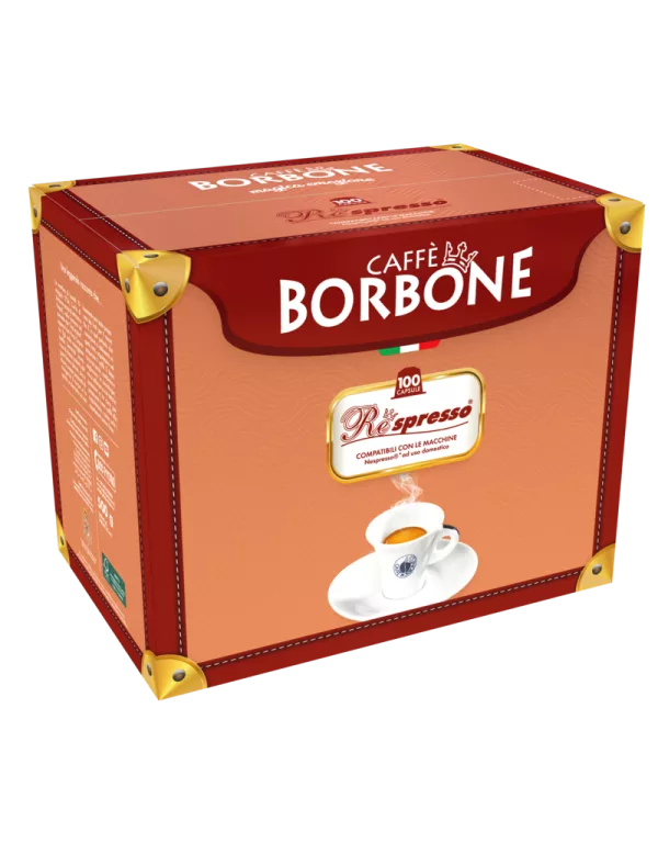 Caffè Borbone - Karton mit 100 kompatiblen Nespresso-Kapseln, erhältlich unter My Little Italy.
