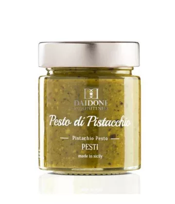 Pot de 130g de Pesto vert aux pistaches disponible sur My Little Italy.