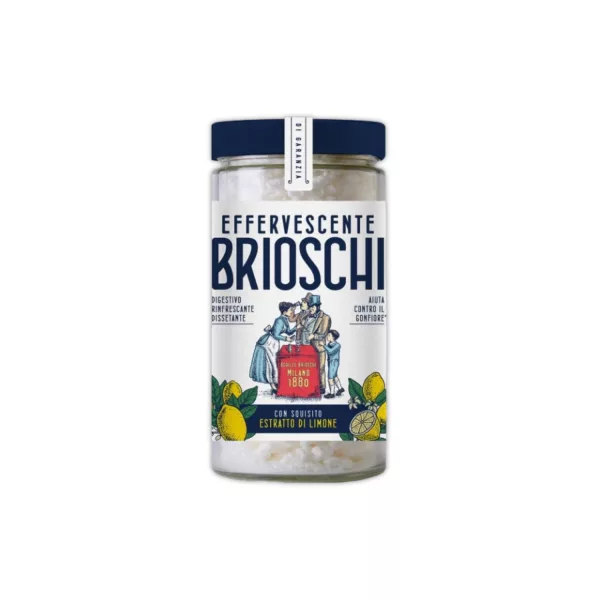 Granuli effervescenti Brioschi 200 g per la digestione, disponibili presso My Little Italy.