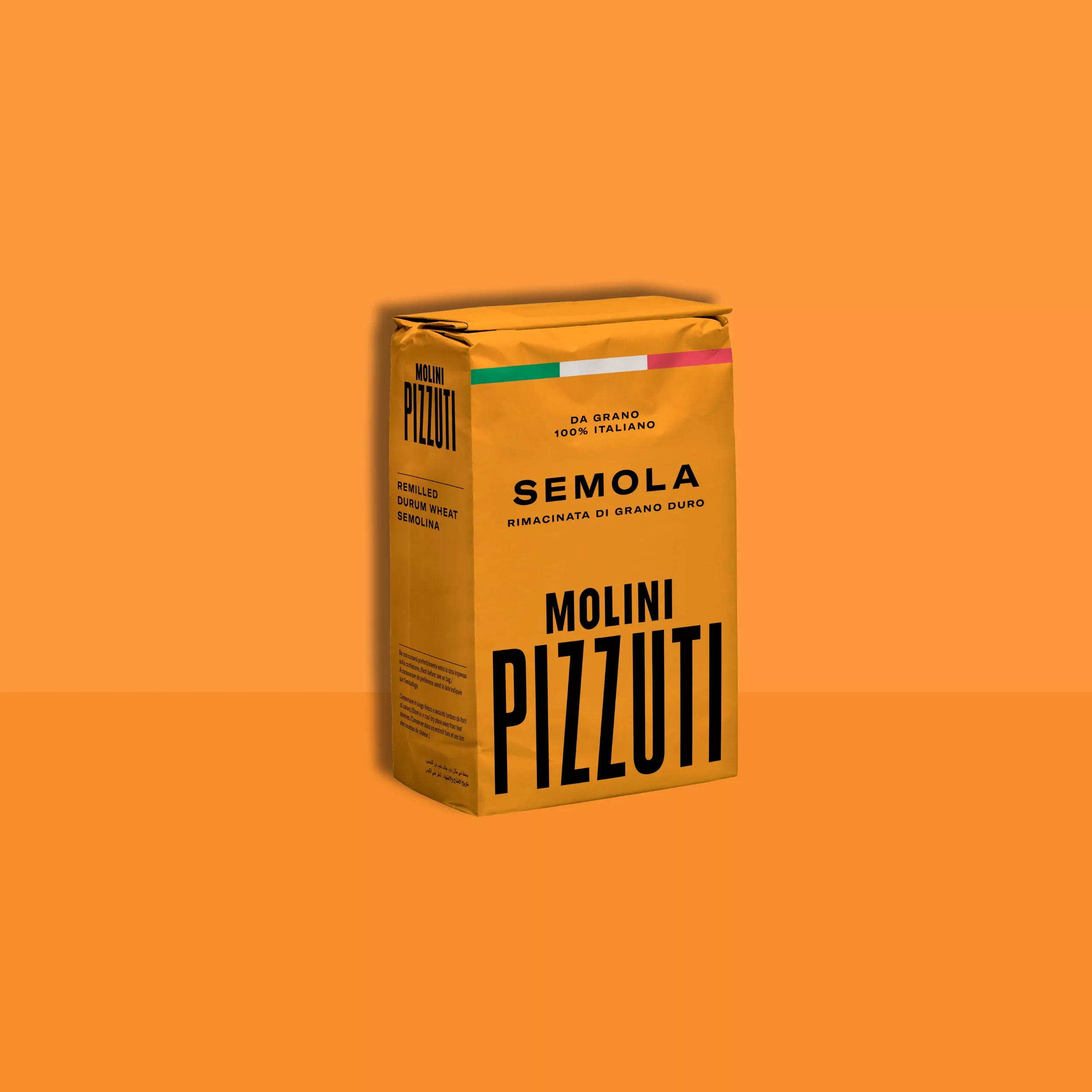 Sac de Farine Semola 100% italienne, 1kg, Molini Pizzuti, idéal pour panures et pizzas maison
