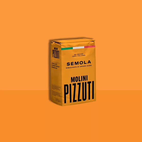 Sac de Farine Semola 100% italienne, 1kg, Molini Pizzuti, idéal pour panures et pizzas maison