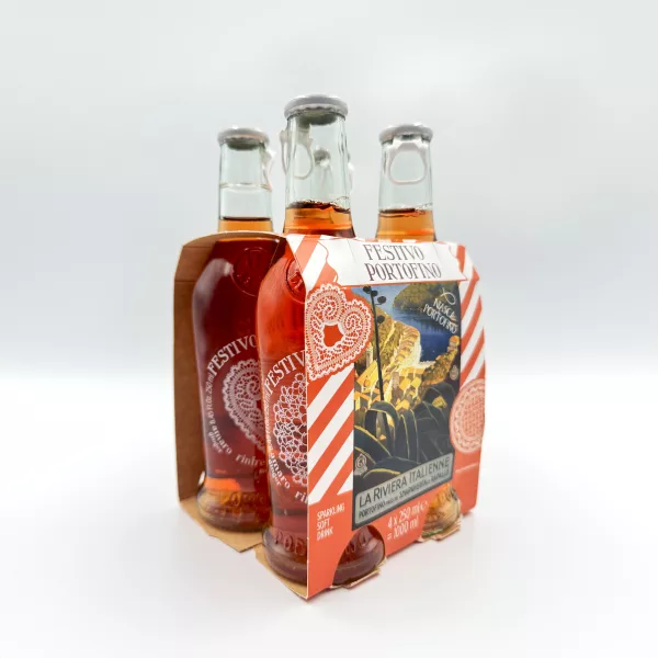 Packung mit 4 Flaschen Festivo, natürlicher Aperitif von Niasca Portofino