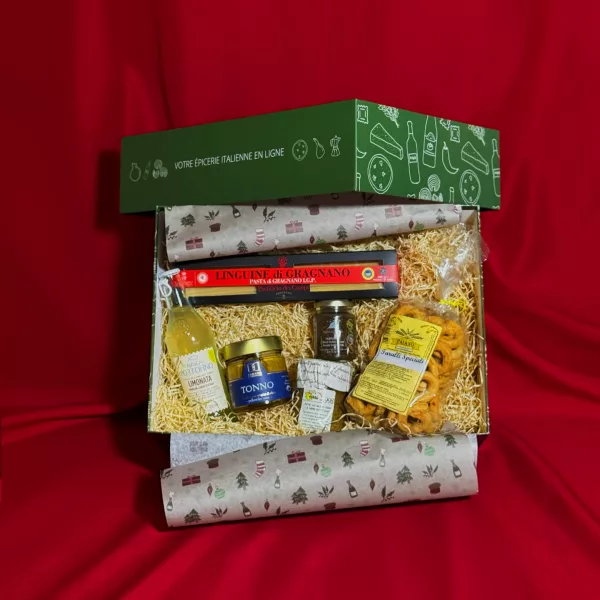 Présentation intérieure du Coffret Cadeau Classico Sans Alcool avec son papier de soie et sa paille dorée
