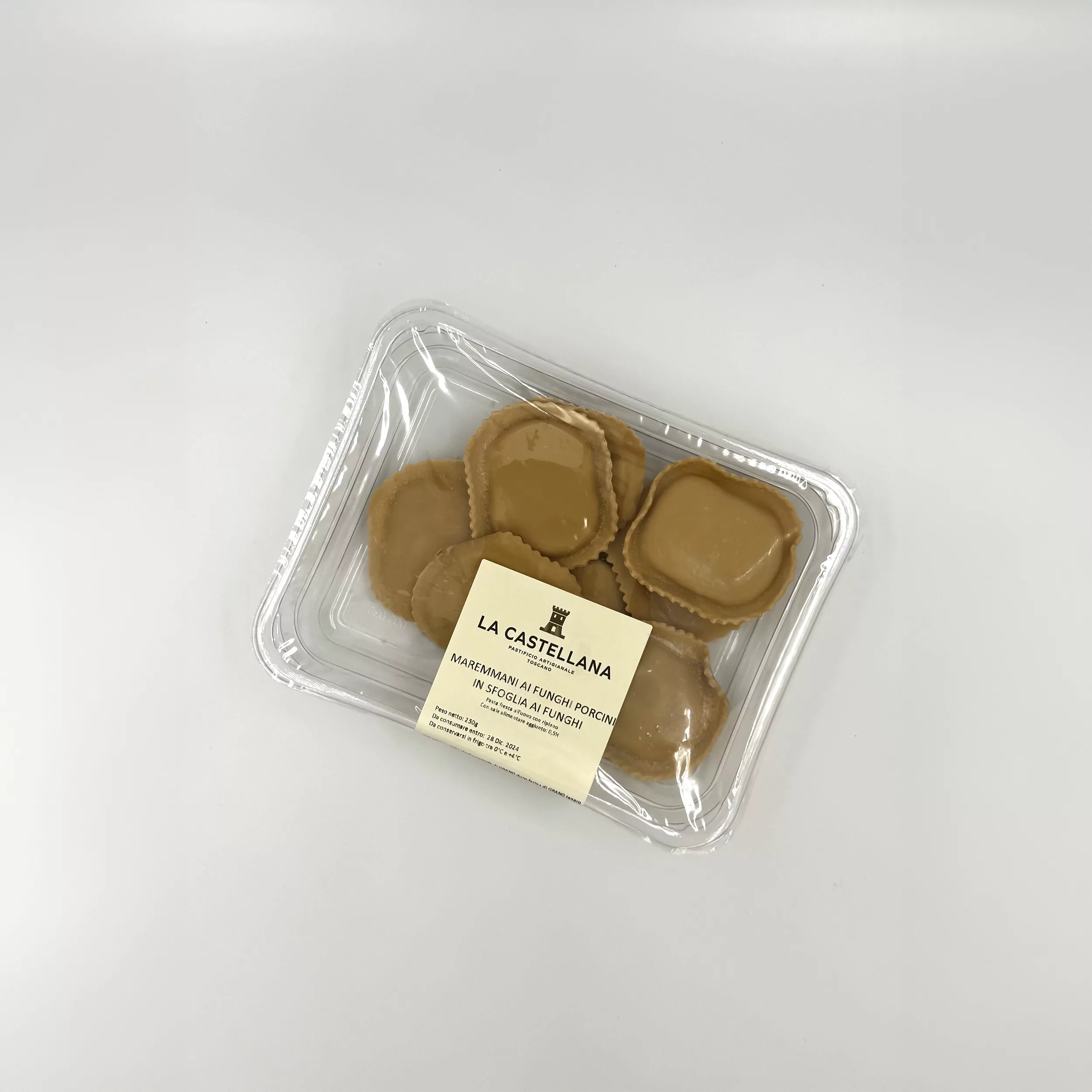 Ravioli frais aux cèpes, spécialité artisanale toscane aux porcini