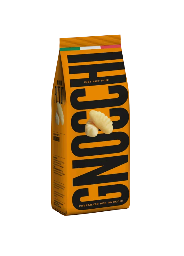 Paquet de préparation pour gnocchi Molini Pizzuti orange avec logo italien
