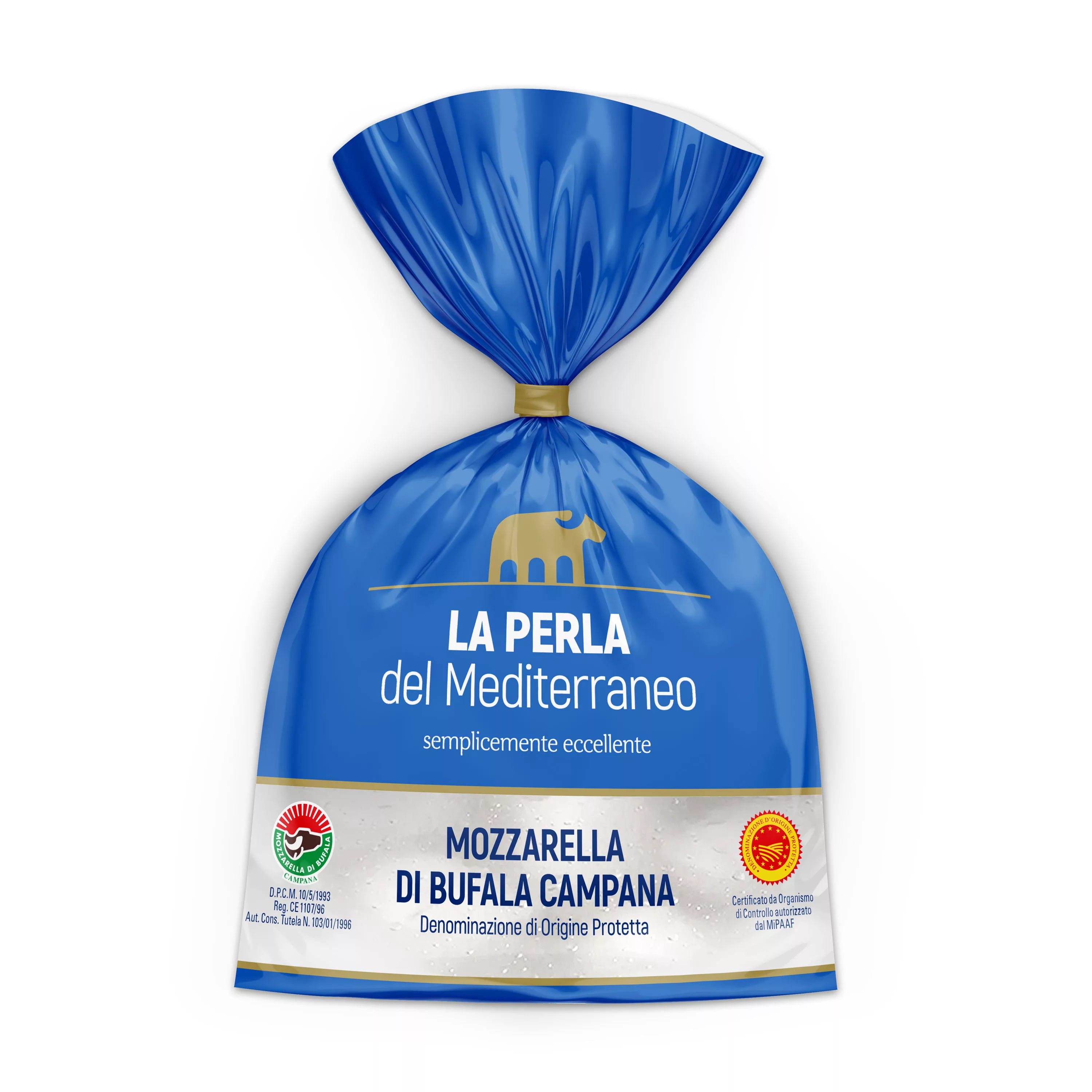 Mozzarella di Bufala Campana DOP en emballage de 2x125g, fromage frais italien certifié d'appellation d'origine protégée